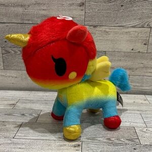 tokidoki Red and Yellow Unicorn Plush